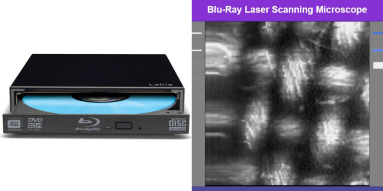 Read more about the article Tu viejo reproductor Blu-ray puede servir para otras cosas. Por ejemplo, para construir un microscópio láser