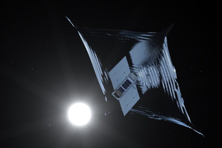 Read more about the article Hemos llenado el espacio de basura. La ESA tiene una idea para resolverlo: convertir los satélites en veleros